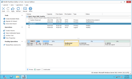 Merge unallocated to C