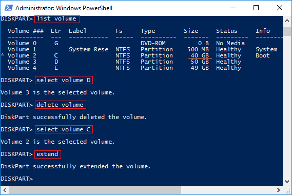 Powershell estender