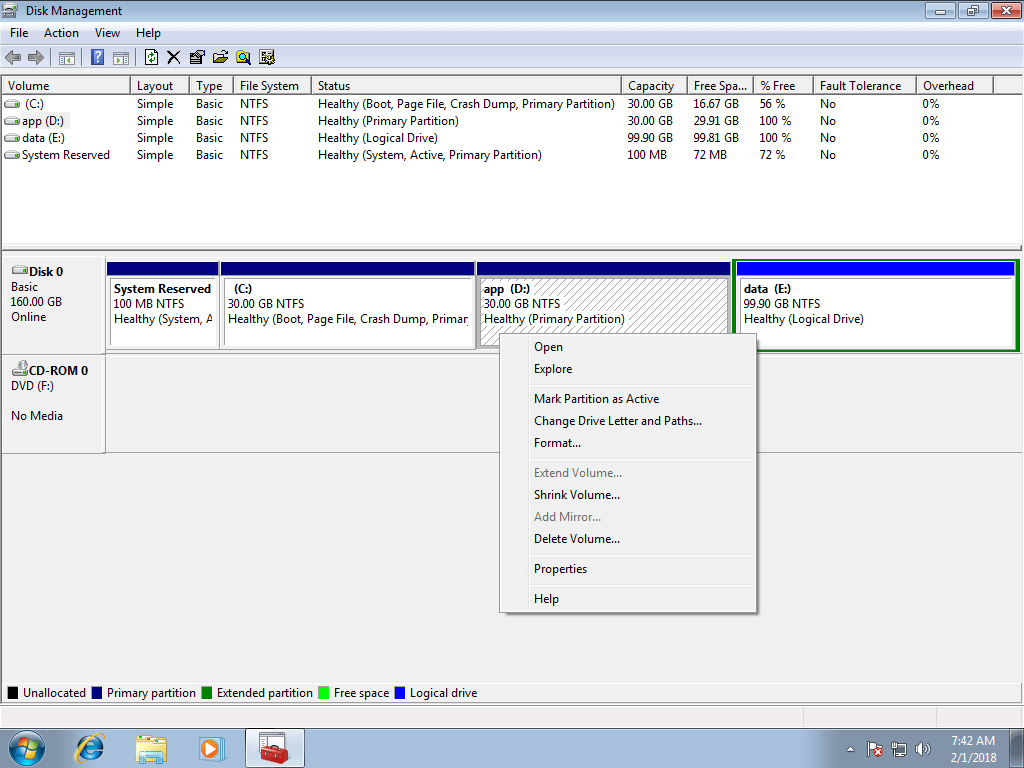 Free Partition Manager Windows 7